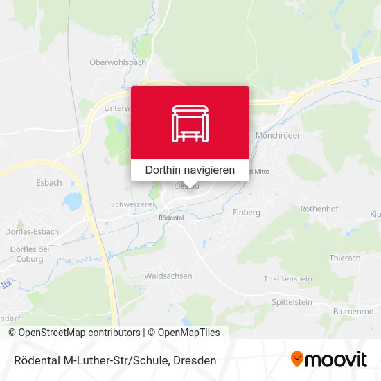 Rödental M-Luther-Str/Schule Karte