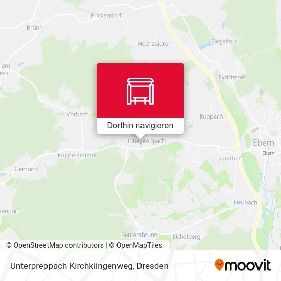 Unterpreppach Kirchklingenweg Karte