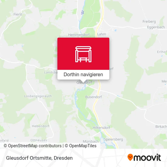 Gleusdorf Ortsmitte Karte