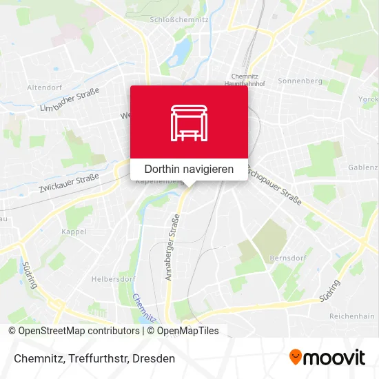 Chemnitz, Treffurthstr Karte