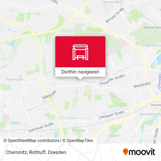 Chemnitz, Rottluff Karte