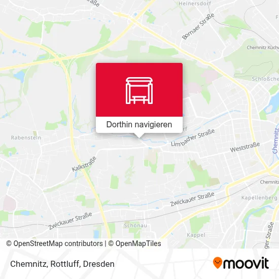 Chemnitz, Rottluff Karte