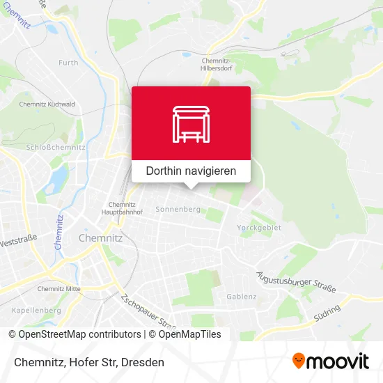 Chemnitz, Hofer Str Karte