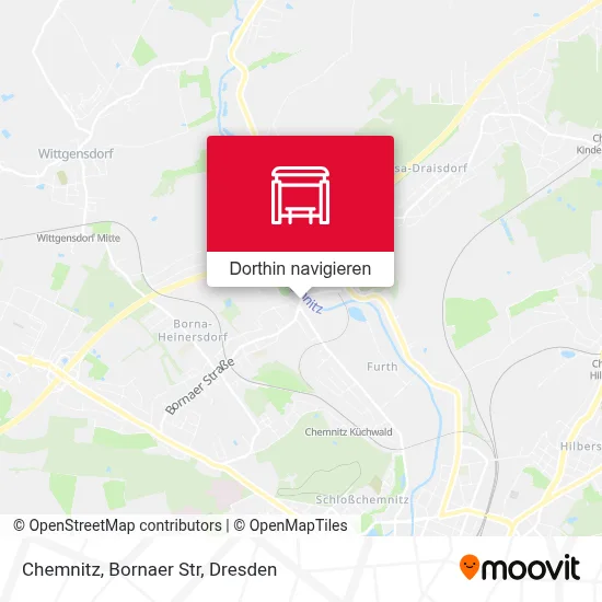 Chemnitz, Bornaer Str Karte