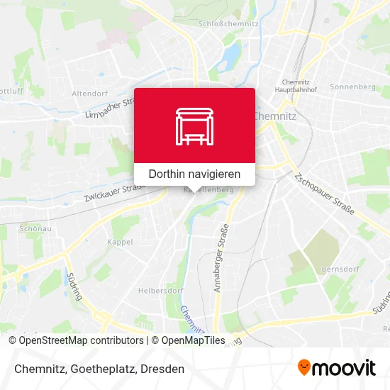 Chemnitz, Goetheplatz Karte