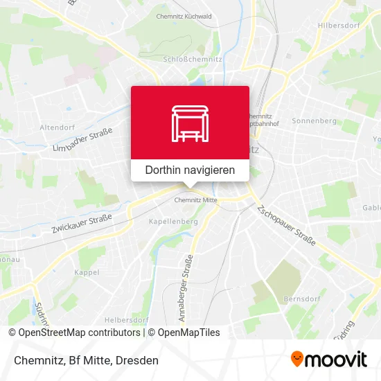 Chemnitz, Bf Mitte Karte