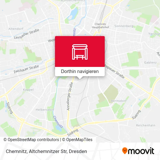 Chemnitz, Altchemnitzer Str Karte