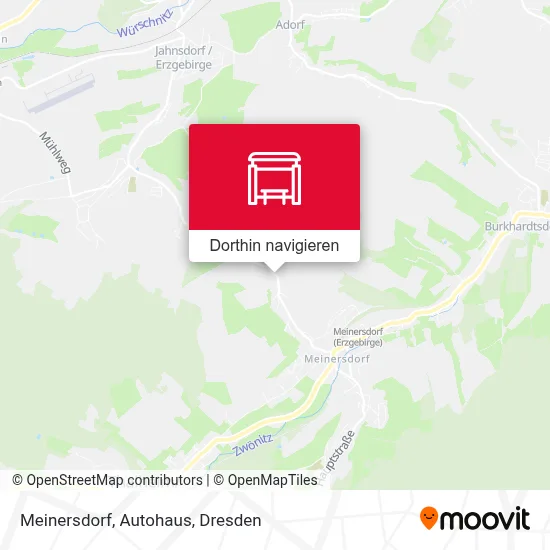 Meinersdorf, Autohaus Karte
