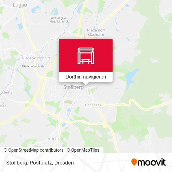 Stollberg, Postplatz Karte
