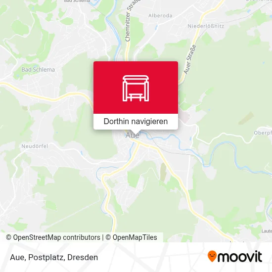 Aue, Postplatz Karte