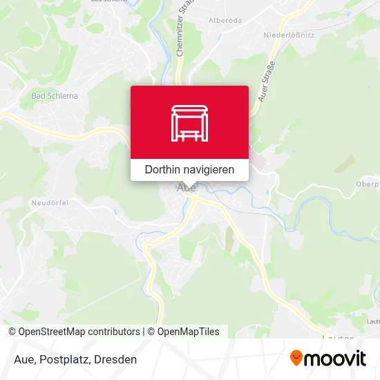 Aue, Postplatz Karte