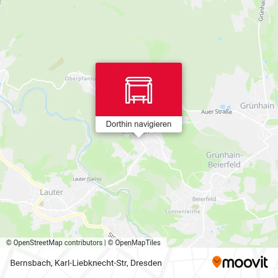 Bernsbach, Karl-Liebknecht-Str Karte