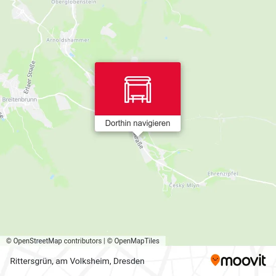 Rittersgrün, am Volksheim Karte