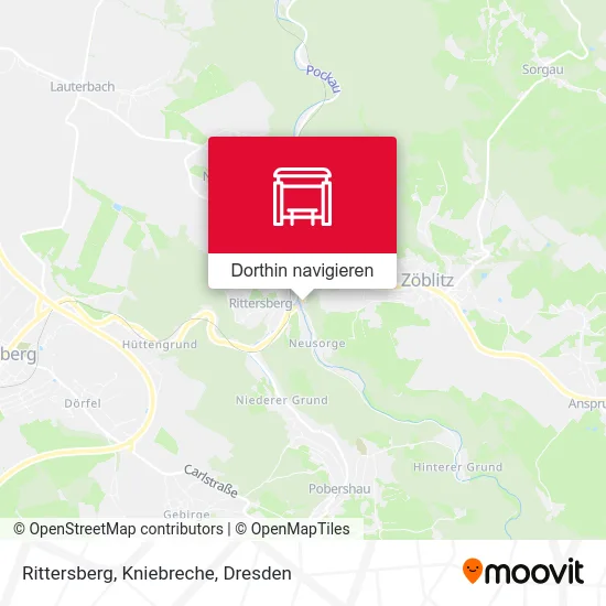 Rittersberg, Kniebreche Karte