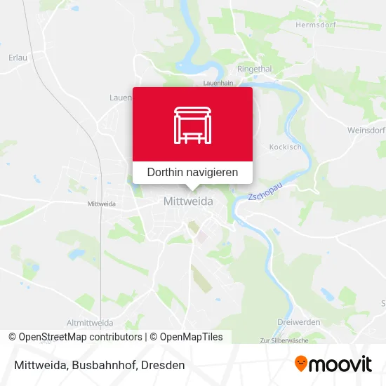 Mittweida, Busbahnhof Karte