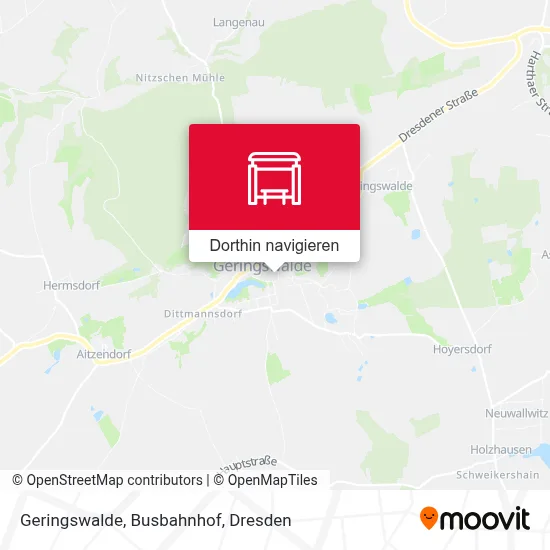 Geringswalde, Busbahnhof Karte