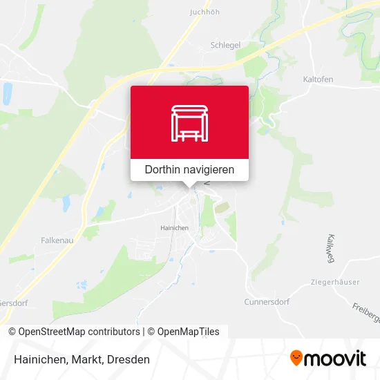 Hainichen, Markt Karte