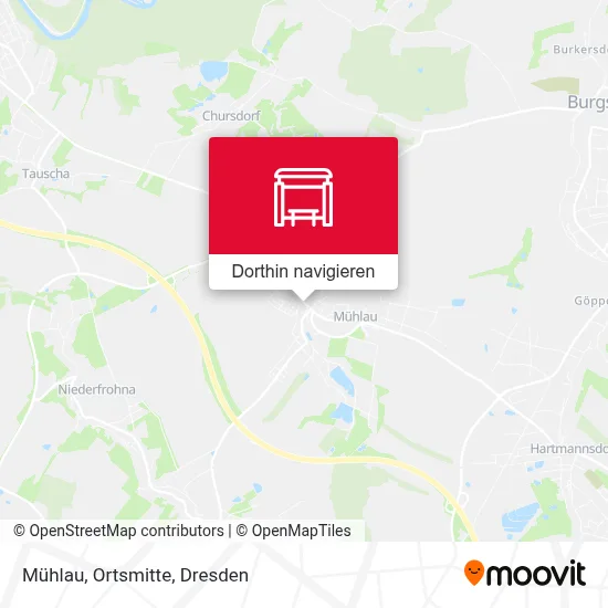 Mühlau, Ortsmitte Karte