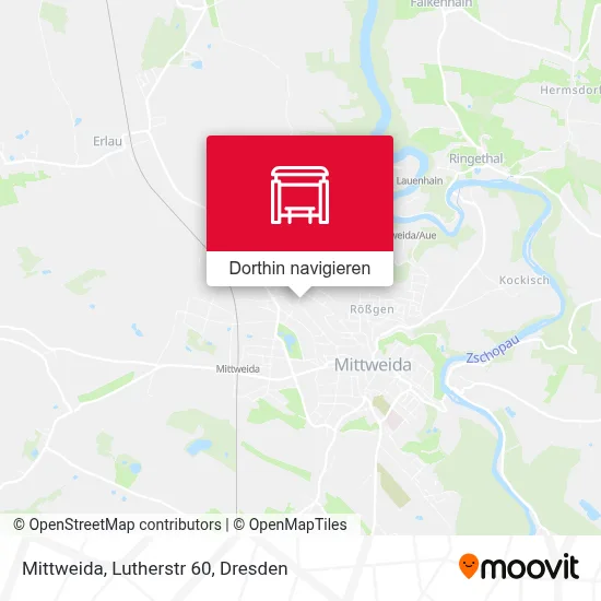 Mittweida, Lutherstr 60 Karte