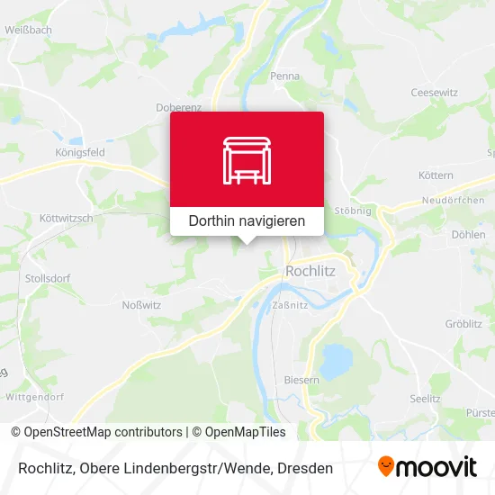 Rochlitz, Obere Lindenbergstr / Wende Karte