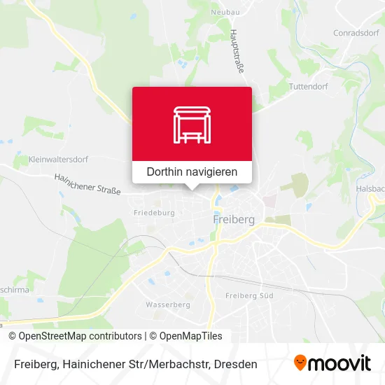 Freiberg, Hainichener Str / Merbachstr Karte