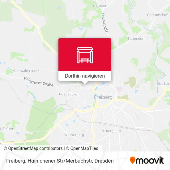 Freiberg, Hainichener Str / Merbachstr Karte