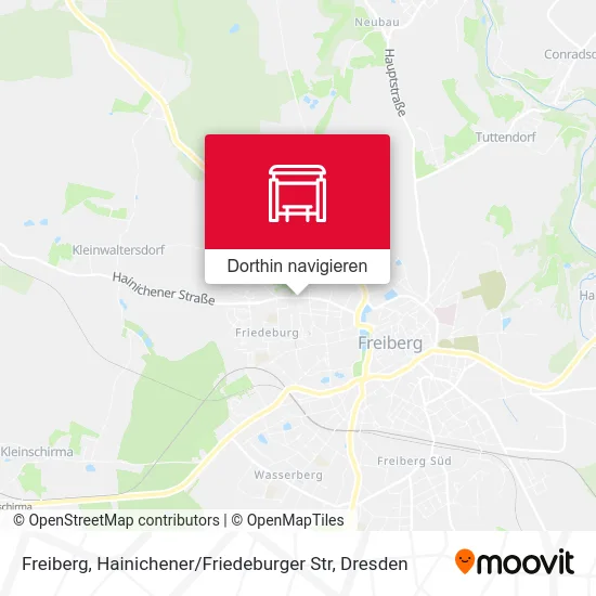 Freiberg, Hainichener / Friedeburger Str Karte
