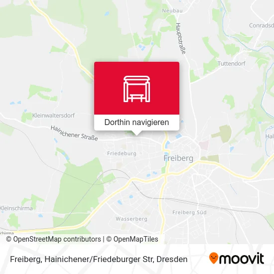 Freiberg, Hainichener / Friedeburger Str Karte