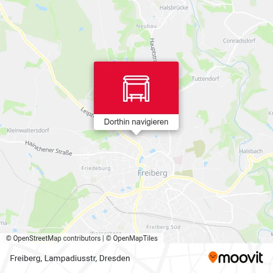 Freiberg, Lampadiusstr Karte