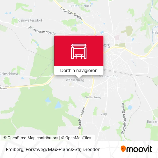 Freiberg, Forstweg / Max-Planck-Str Karte