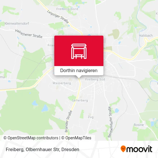 Freiberg, Olbernhauer Str Karte