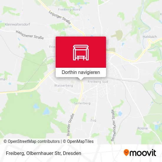 Freiberg, Olbernhauer Str Karte