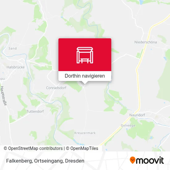 Falkenberg, Ortseingang Karte