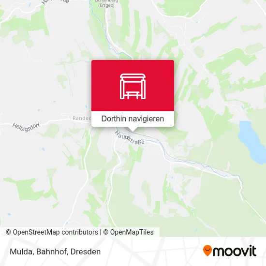 Mulda, Bahnhof Karte