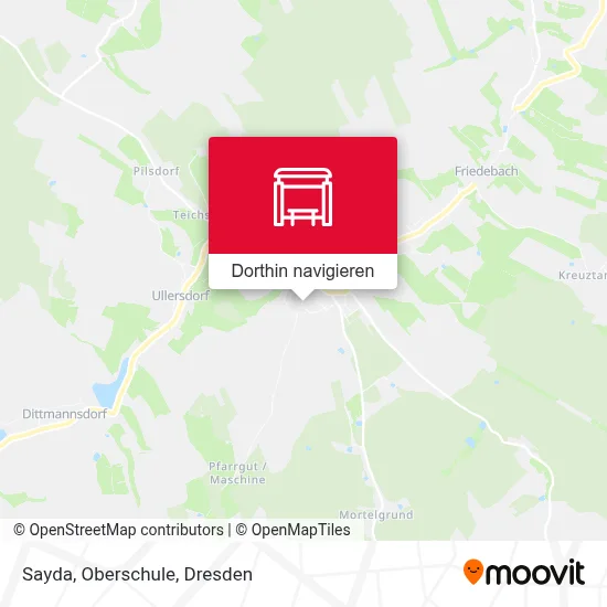 Sayda, Oberschule Karte