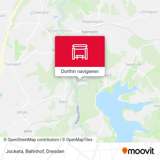 Jocketa, Bahnhof Karte