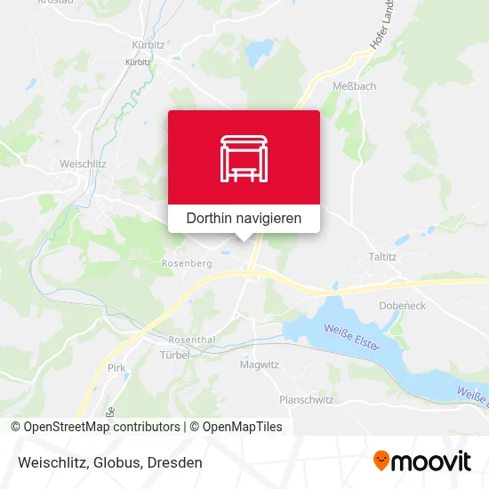 Weischlitz, Globus Karte