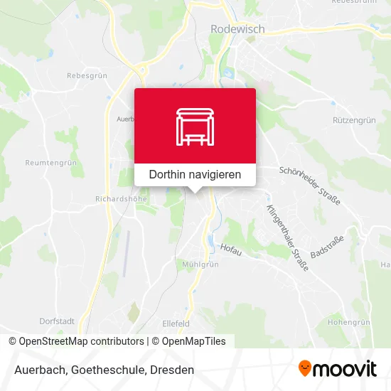 Auerbach, Goetheschule Karte