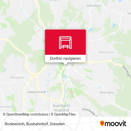 Rodewisch, Busbahnhof Karte
