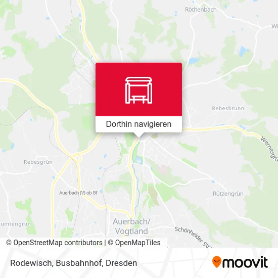 Rodewisch, Busbahnhof Karte