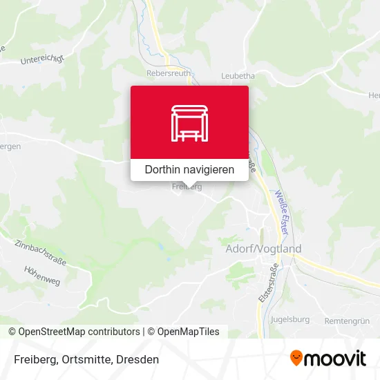Freiberg, Ortsmitte Karte