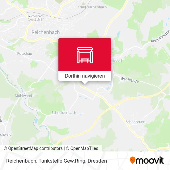 Reichenbach, Tankstelle Gew.Ring Karte