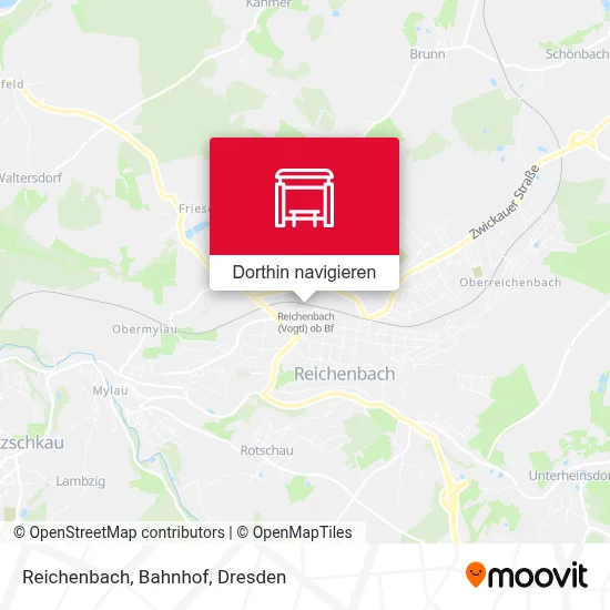 Reichenbach, Bahnhof Karte