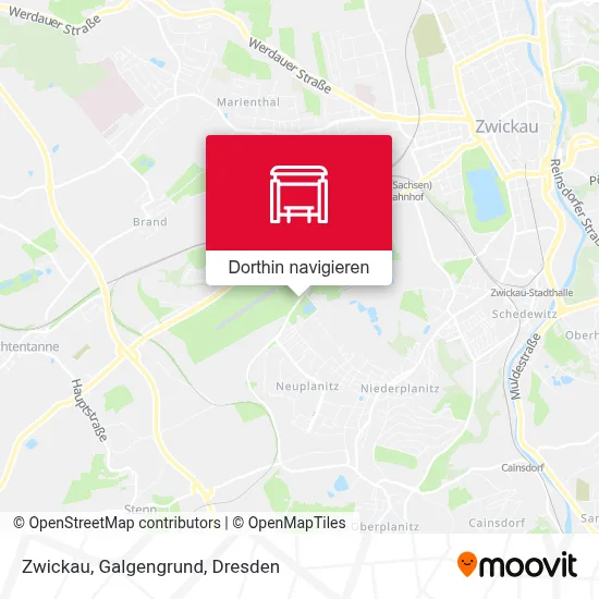 Zwickau, Galgengrund Karte