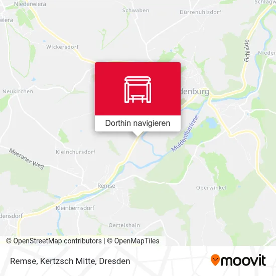 Remse, Kertzsch Mitte Karte