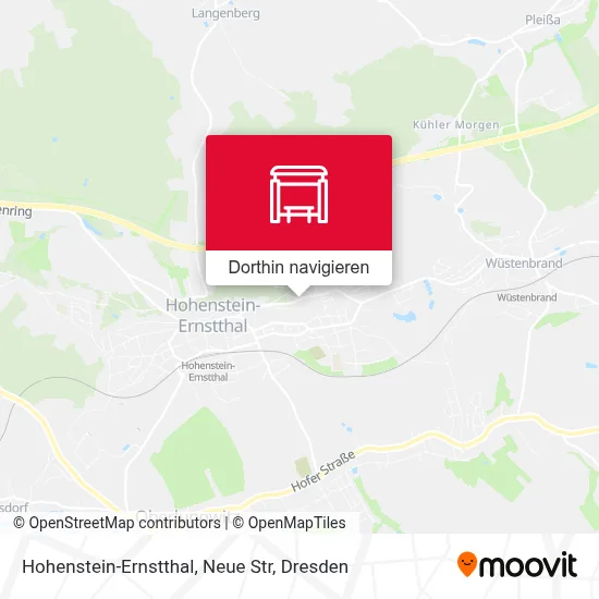 Hohenstein-Ernstthal, Neue Str Karte