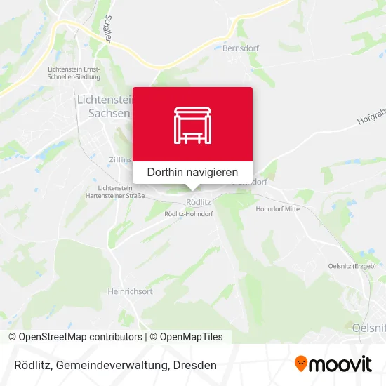 Rödlitz, Gemeindeverwaltung Karte