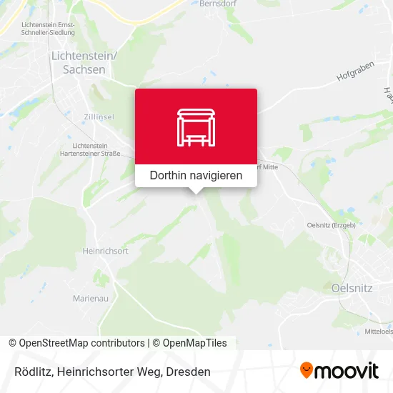 Rödlitz, Heinrichsorter Weg Karte