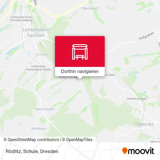 Rödlitz, Schule Karte