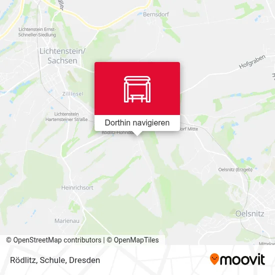 Rödlitz, Schule Karte